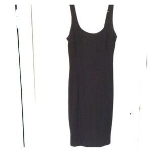 Tahari scoop neck black cocktail dress 6